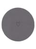 Eulenschnitt 2er-Set: Untersetzer ''Herz'' in Grau - Ø 11,2 cm