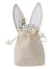 Eulenschnitt 2er-Set: Geschenkbeutel ''Häschen'' in Beige - (L)24 x (B)12 cm