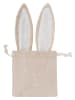Eulenschnitt 2er-Set: Geschenkbeutel ''Häschen'' in Beige - (L)24 x (B)12 cm