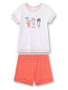Sanetta Pyjama in Weiß/ Orange