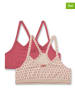 Sanetta 2er-Set: Bustiers in Rot/ Beige