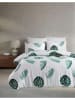 Colourful Cotton Beddengoedset "Dominik" wit/groen