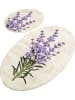 Colourful Cotton Dywaniki łazienkowe (2 szt.) "Lavender" w kolorze kremowo-fioletowym