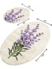 Colourful Cotton 2-delige set: badmatten "Lavender" crème/paars