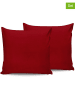 Elizabed 2-delige set: renforcé kussenhoezen rood