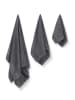 Colourful Cotton 3tlg. Handtuch-Set "Piramit" in Anthrazit