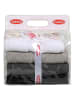 Colourful Cotton 4-delige set: gastendoeken "Rainbow" wit/grijs/zwart