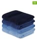Colourful Cotton 4-delige set: gastendoeken "Rainbow" blauw