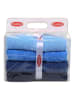 Colourful Cotton 4-delige set: gastendoeken "Rainbow" blauw