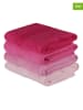 Colourful Cotton 4-delige set: gastendoeken "Rainbow" lichtroze/roze