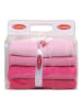 Colourful Cotton 4er-Set: Gästehandtücher "Rainbow" in Rosa/ Pink