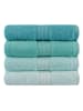 Colourful Cotton 4-delige set: badhanddoeken "Rainbow" turquoise