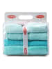 Colourful Cotton 4-delige set: badhanddoeken "Rainbow" turquoise