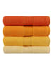 Colourful Cotton 4-delige set: gastendoeken "Rainbow" geel/oranje