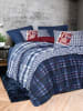 Colourful Cotton Renforcé beddengoedset "Roger" blauw