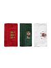 Colourful Cotton 3-delige set: handdoeken wit/groen/rood