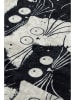 Colorful Cotton Badmat "White Cats" zwart/wit
