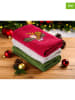Colourful Cotton 3-delige set: handdoeken wit/rood/groen