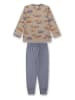 Sanetta Pyjama in Hellbraun/ Blau