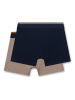 Sanetta 2er-Set: Boxershorts in Hellbraun/ Dunkelblau