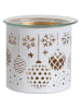 Woodbridge Duftlampe "Baubles" in Weiß/ Gold - (H)10,5 cm - Ø 10,5 cm