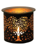 Woodbridge Duftlampe "Heart Tree" in Schwarz/ Gold - (H)10,5 cm - Ø 10,5 cm
