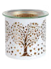 Woodbridge Duftlampe "Heart Tree" in Weiß/ Gold - (H)10,5 cm - Ø 10,5 cm