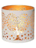 Woodbridge Duftlampe "Heart Tree" in Weiß/ Gold - (H)10,5 cm - Ø 10,5 cm