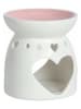 Woodbridge Kominek zapachowy "Heart " w kolorze biało-jasnoróżowym - dł. 10 cm