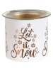 Woodbridge Kominek zapachowy "Let it Snow" w kolorze złoto-białym - wys. 10 x Ø 10,5 cm