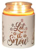 Woodbridge Duftlampe "Let it Snow" in Weiß/ Gold - (H)10,5 x Ø 10,5 cm 