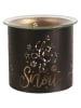 Woodbridge Duftlampe "Let it Snow" in Schwarz/ Gold - (H)10,5 x Ø 10,5 cm 