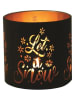 Woodbridge Duftlampe "Let it Snow" in Schwarz/ Gold - (H)10,5 x Ø 10,5 cm 