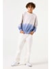 Garcia Sweatshirt in Blau/ Weiß