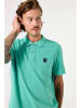 Garcia Koszulka polo w kolorze turkusowym