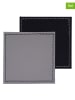 FREEFORM 4er-Set: Untersetzer in Grau/ Schwarz - (L)10 x (B)10 cm