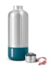 Black+Blum Isoleerfles "Explorer" zilverkleurig/blauw - 850 ml