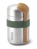 Black+Blum Thermo-Lunchbecher "Food Flask" in Silber/ Grün - 400 ml