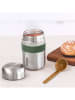 Black+Blum Thermo-Lunchbecher "Food Flask" in Silber/ Grün - 400 ml