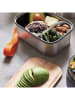 Black+Blum Sandwichbox in Silber/ Hellbraun/ Orange - (B)19 x (H)8 x (T)13 cm