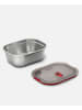 Black+Blum Multifunktionsbox in Silber/ Rot - (B)17,3 x (H)12,7 x (T)6,5 cm