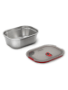 Black+Blum Multifunctionele box zilverkleurig/rood - (B)19 x (H)14,3 x (D)7,3 cm