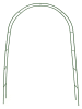 Inkazen 2er-Set: Gartenbögen in Grün - (B)150 x (H)235 cm