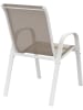 Inkazen 4er-Set: Gartenstühle in Beige/ Weiß - (B)51,5 x (H)84 x (T)68 cm