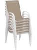 Inkazen 6er-Set: Gartenstühle in Beige - (B)55,5 x (H)84 x (T)68 cm