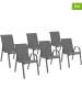 Inkazen 6-delige set: tuinstoelen grijs - (B)51,5 x (H)84 x (D)65 cm