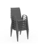 Inkazen 6-delige set: tuinstoelen grijs - (B)51,5 x (H)84 x (D)65 cm