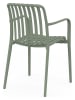 Inkazen 4er-Set: Gartenstühle in Oliv - (B)56 x (H)80 x (T)58 cm