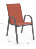 Inkazen 6er-Set: Gartenstühle in Terracotta - (B)51,5 x (H)84 x (T)68 cm
