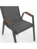Inkazen 4-delige set: tuinstoelen grijs - (B)51 x (H)84 x (D)68 cm